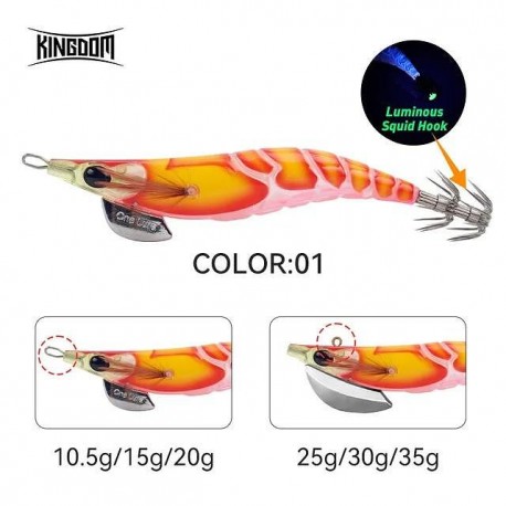 Калмариера Kingdom Squid Jig Plastic 15 gr col. 01