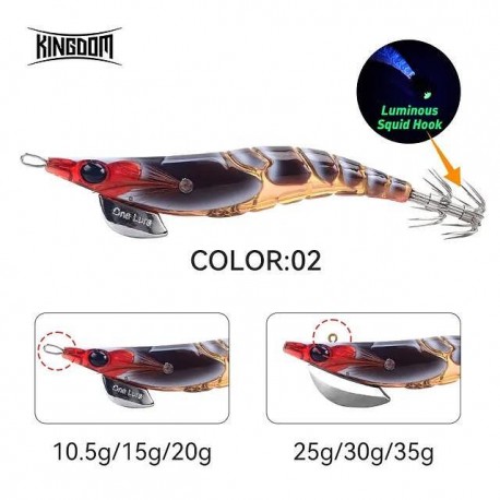Калмариера Kingdom Squid Jig Plastic 15 gr col. 02