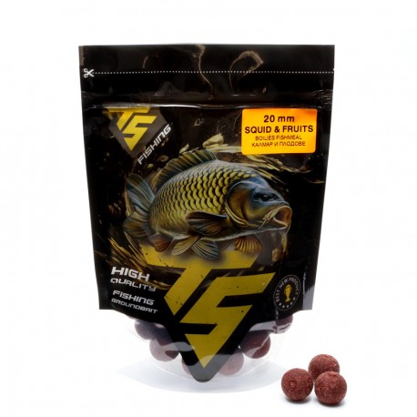 Протеинови топчета TS fishing BOILIES GROUNDBAIT PRO Series, Squid & Fruits 20mm