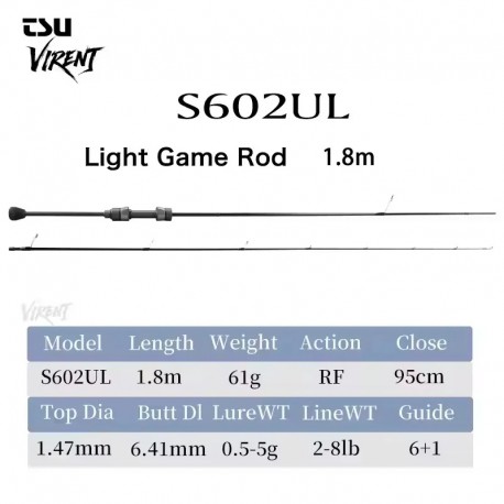 Въдица Tsurinoya Virent S602UL