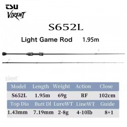 Въдица Tsurinoya Virent S602UL